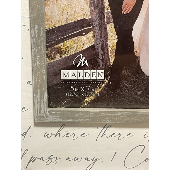 Malden designs Love is Patient  5 x 7  Picture Frame Couples Wedding Religious - Picture 2 of 4